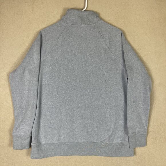 Under Armour Womens L Sweatshirt Pullover Heatgear Long Sleeve Gray 1/4 Zip - Picture 10 of 11